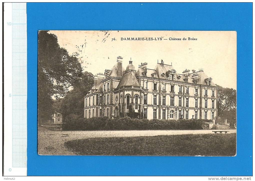 CPA AV260- DAMMARIE LES LYS (77)- Château Du Bréau - Ed. ELD N°76 - Plan RARE - Voyagé Circulé 1912 (2scan) - Dammarie Les Lys