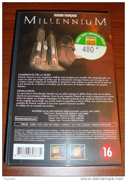 Vhs Pal Millenium 2  L´Empreinte De La Mort + Désillusion Version Française - Series Y Programas De TV