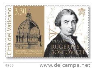 CITTA´ DEL VATICANO - VATIKAN STATE - ANNO 2011 - NASCITA DI RUGERIUS BOSCOVICH  - EMISSIONE CONGIUNTA - NUOVI MNH ** - Nuevos