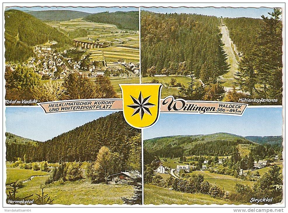 AK HEILKLIMATISCHER KURORT UND WINTERSPORTPLATZ Willingen 580-843 M WALDECK Mehrbild 4 Bilder 22. 7.62 - 21 KORBACH - Waldeck