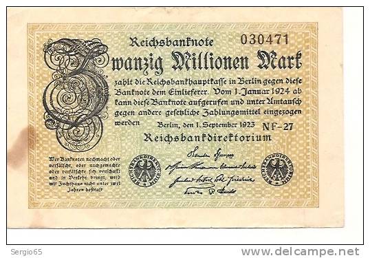 Inflation - 1923 - 20 Mio. Mark