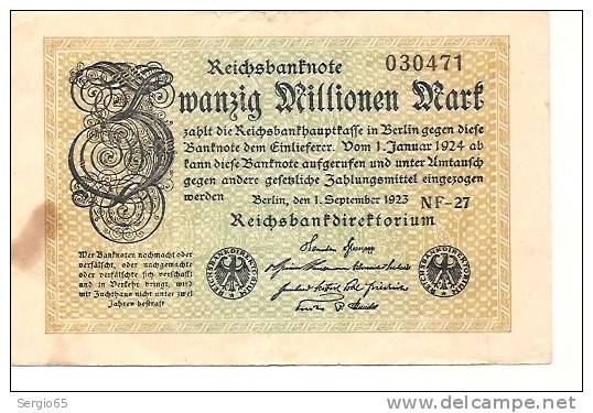 Inflation - 1923 - 20 Millionen Mark