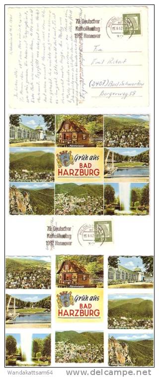 AK 514627 Gruß Aus BAD HARZBURG Mehrbild 8 Bilder Mit Wappen 15. 6.62 -- 8 32 HILDESHEIM 1 Ad Werbestempel 79. Deutsche - Bad Harzburg