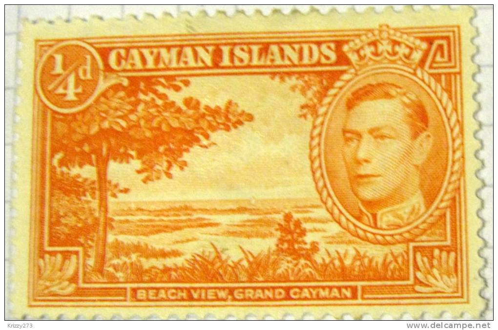 Cayman Islands 1938 Beach View 0.25d - Mint - Cayman (Isole)