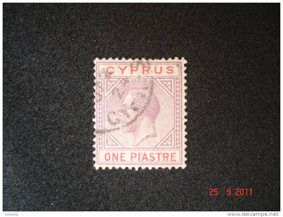 Cyprus 1922 King.George V  1 Pi  SG 90  Used - Zypern (...-1960)