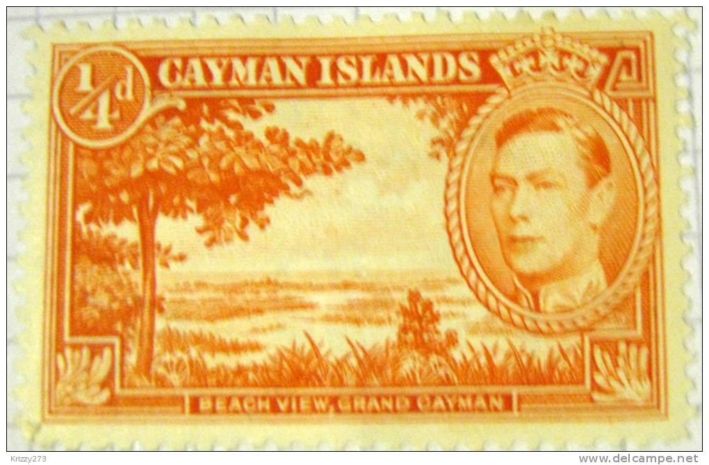 Cayman Islands 1938 Beach View 0.25d - Mint - Cayman (Isole)