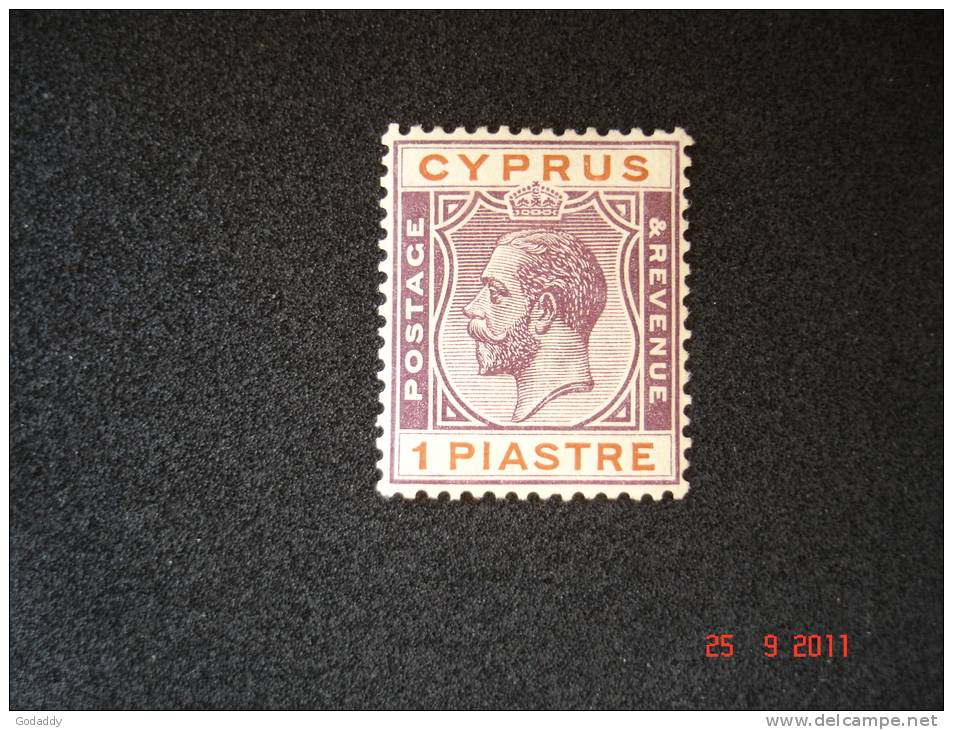 Cyprus 1924 King.George V  1 Pi  SG 106  MH - Cyprus (...-1960)