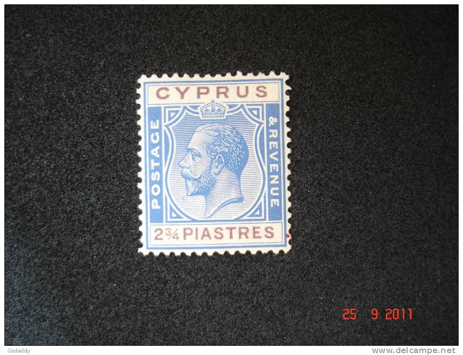 Cyprus 1924 King.George V  23/4 Pi  SG 109  MH - Chipre (...-1960)