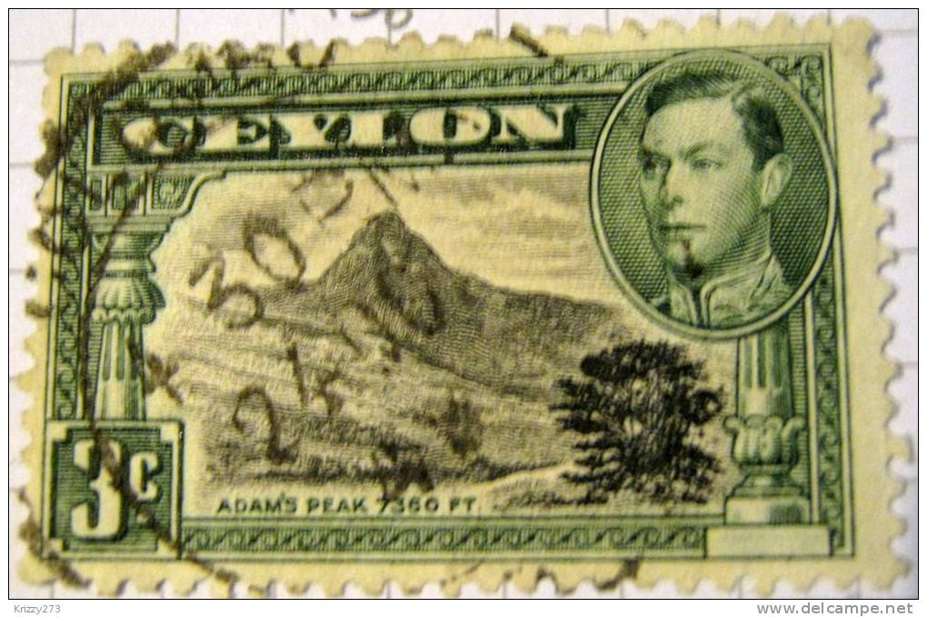 Ceylon 1938 Adam´s Peak 3c - Used - Ceylan (...-1947)