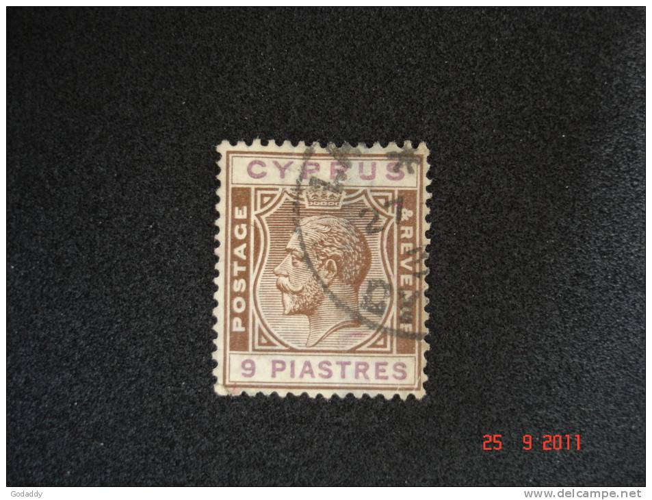 Cyprus 1924 King.George V  9 Pi  SG 113  Used - Chypre (...-1960)