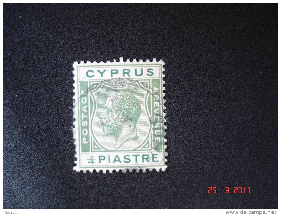 Cyprus 1924 King.George V  3/4 Pi  SG 105  Used - Cyprus (...-1960)