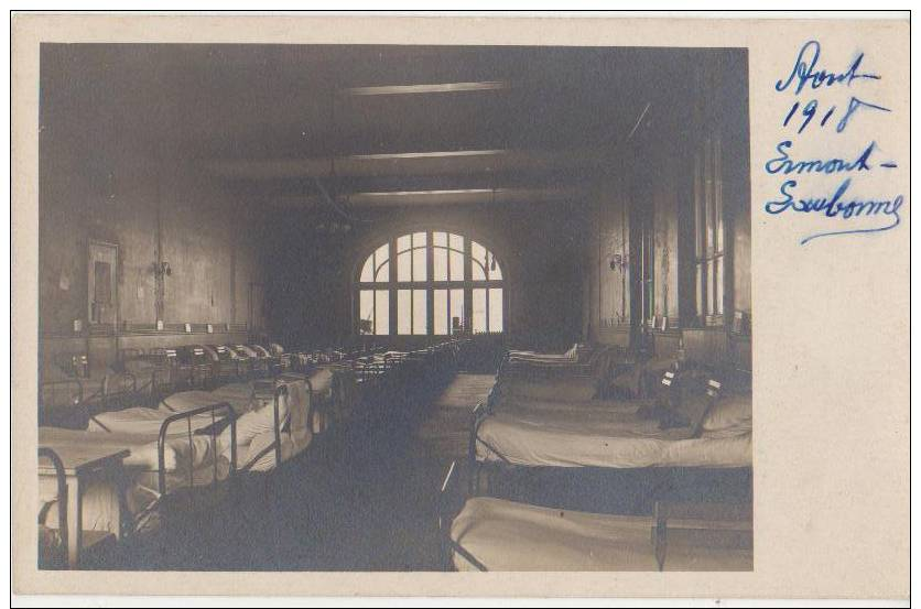 CPA PHOTO 95 ERMONT Intérieur De L'Hôpital Temporaire Des Militaires De La Guerre 1914 1918 Rare - Ermont-Eaubonne