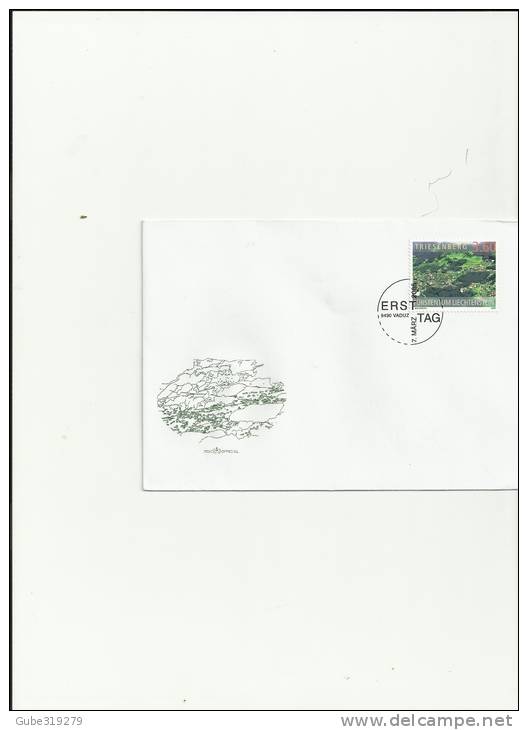 LIECHTENSTEIN 2005- FDC "VIEW FROM THE AIR"   WITH 1 STAMP  OF CHF 3,60  YVERT 1310 POSTMARKED ..7.3.2005RE 16LCGN - Brieven En Documenten