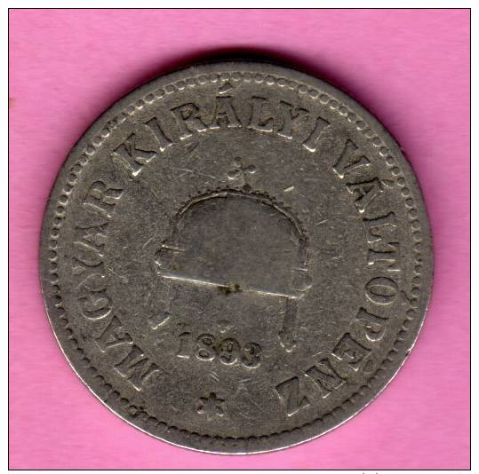 Hungría / Ungarn / Hungary  **  10 Filler 1893 **    KM482 - Hungría