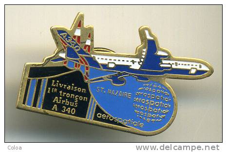 Pin's Aerospatiale Saint Nazaire1° Tronçon Airbus A 340 - Avions