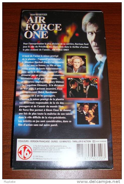 Vhs Pal Air Force One Harrison Ford 1997 Version Française - Action, Adventure