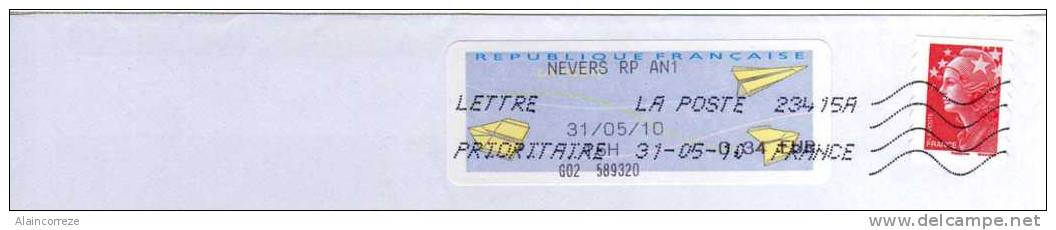 Vignette D'affranchissement GAPA Bureau Guichet Annexe Nièvre NEVERS RP AN 1 - Lettres & Documents