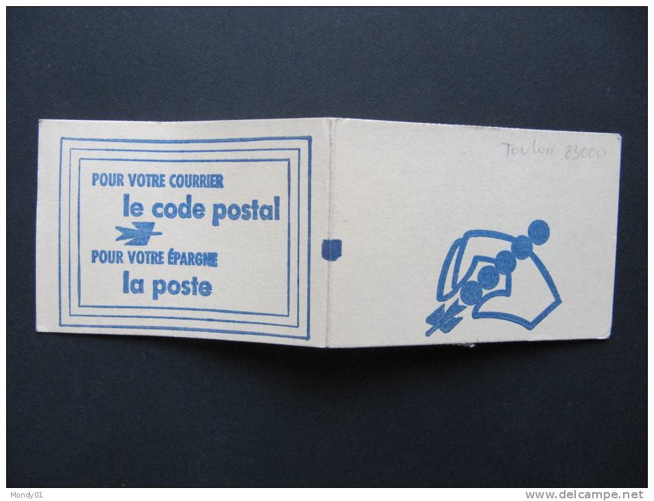 5-744 Rare Carnet Code Postal Vignette Toulon Ca 1974 - Postleitzahl