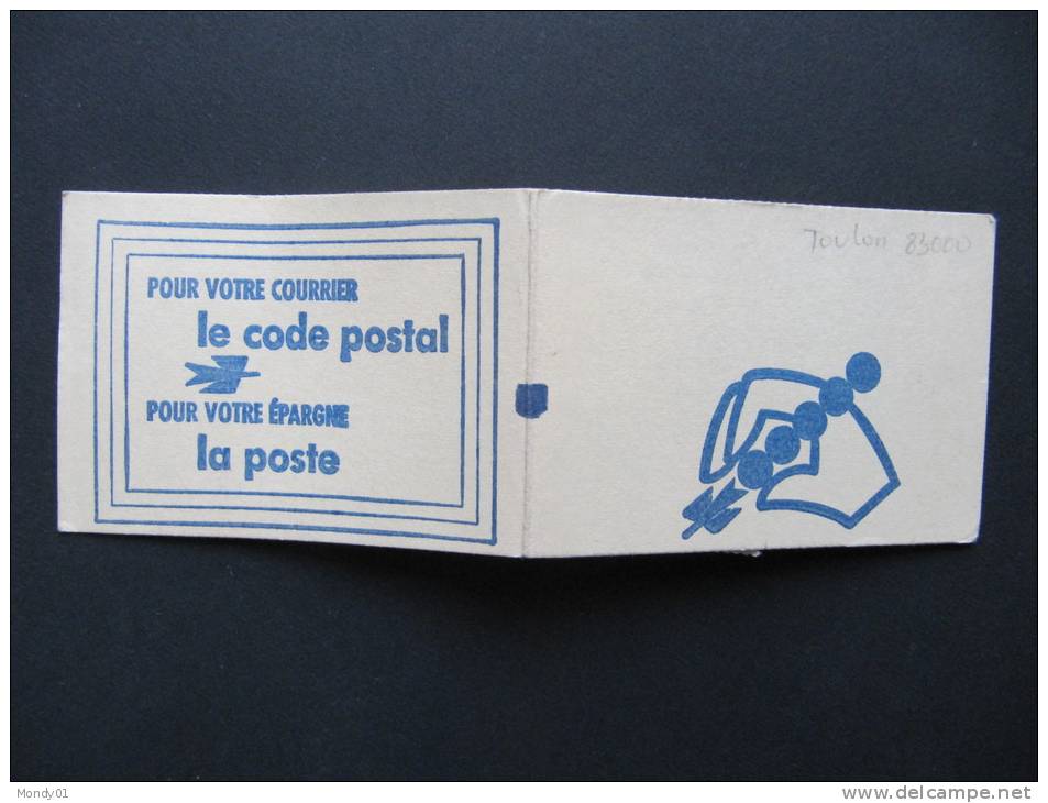 5-744 Rare Carnet Code Postal Vignette Toulon Ca 1974 - Codice Postale