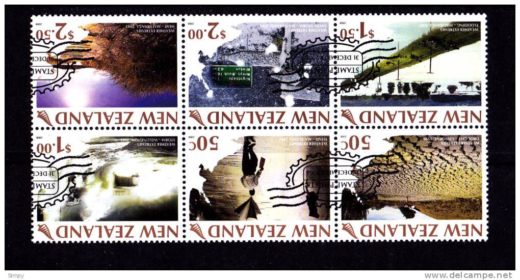 NEW ZEALAND 2008 - Weather Extremes  Used Stamps - Oblitérés