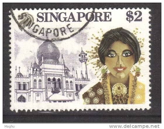 Singapore Used 1990, Dancer, Dance, Tourism Promotion, Mosque, - Singapour (...-1959)