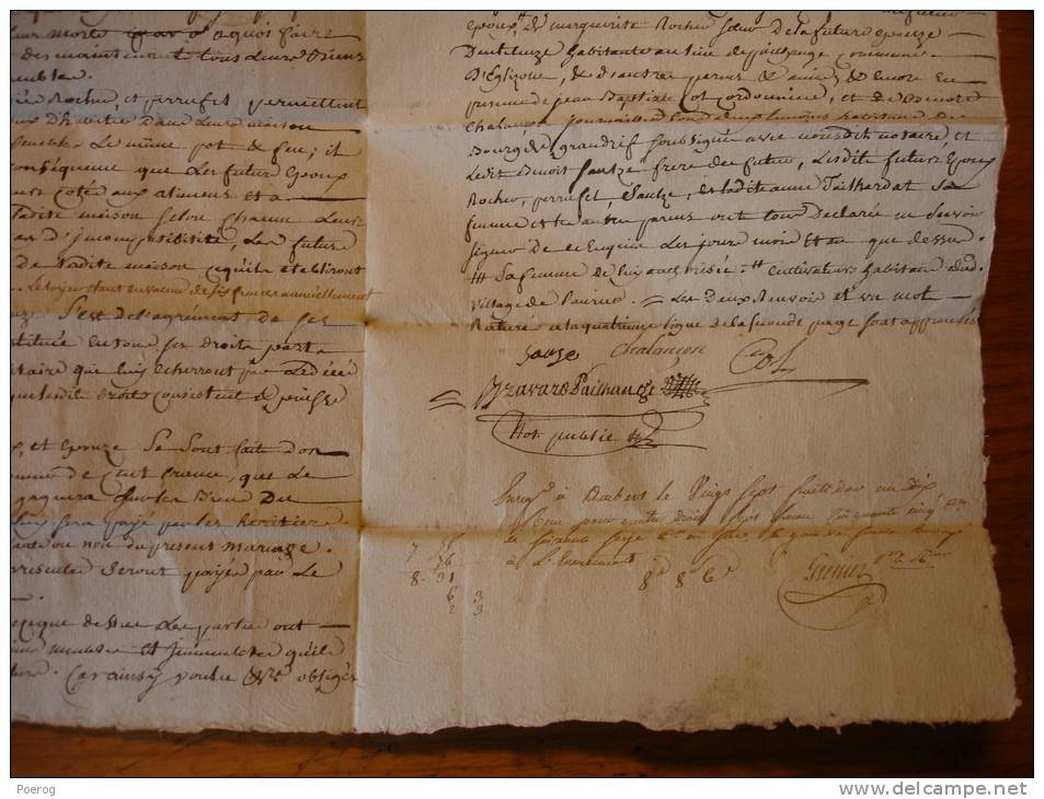 ACTE DE MARIAGE MANUSCRIT 17 FRUCTIDOR AN 10 (4 SEPTEMBRE 1802) - BENOIT LAUTZE ET MARGUERITE ROCHER PUY DE DOME TAMPON - Manoscritti