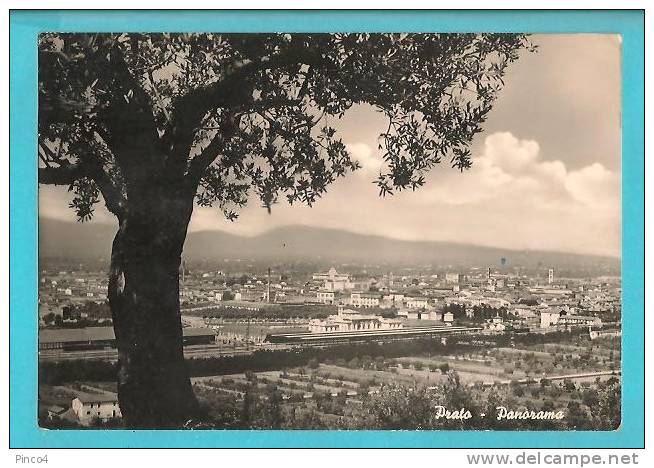 PRATO PANORAMA CARTOLINA FORMATO GRANDE VIAGGIATA NEL 1961 - Prato