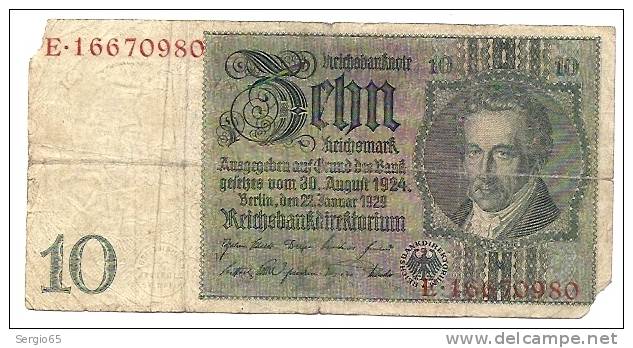 10 DM - 1929 - 10 Mark