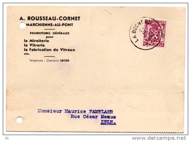 CHARLEROI - MARCHIENNE-AU-PONT - A. ROUSSEAU-CORNET - Vitrerie - Cartes-lettres