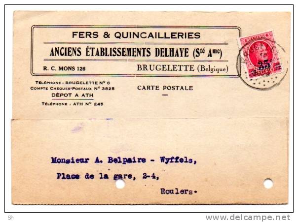 BRUGELETTE - Anciens Etablissements DELHAYE - Fer Quincaillerie - Houyoux - Postbladen