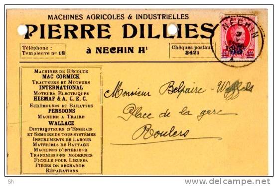 NECHIN - Pierre Dillies - Machines Agricoles - Ferme - Boerderij - Houyoux - Cartes-lettres