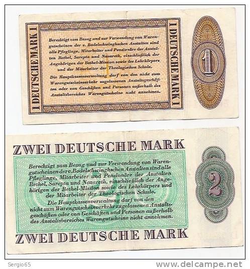 WARENGUTSCHEIN - 1+2 DEUTSCHE MARK - 1958 - Other & Unclassified