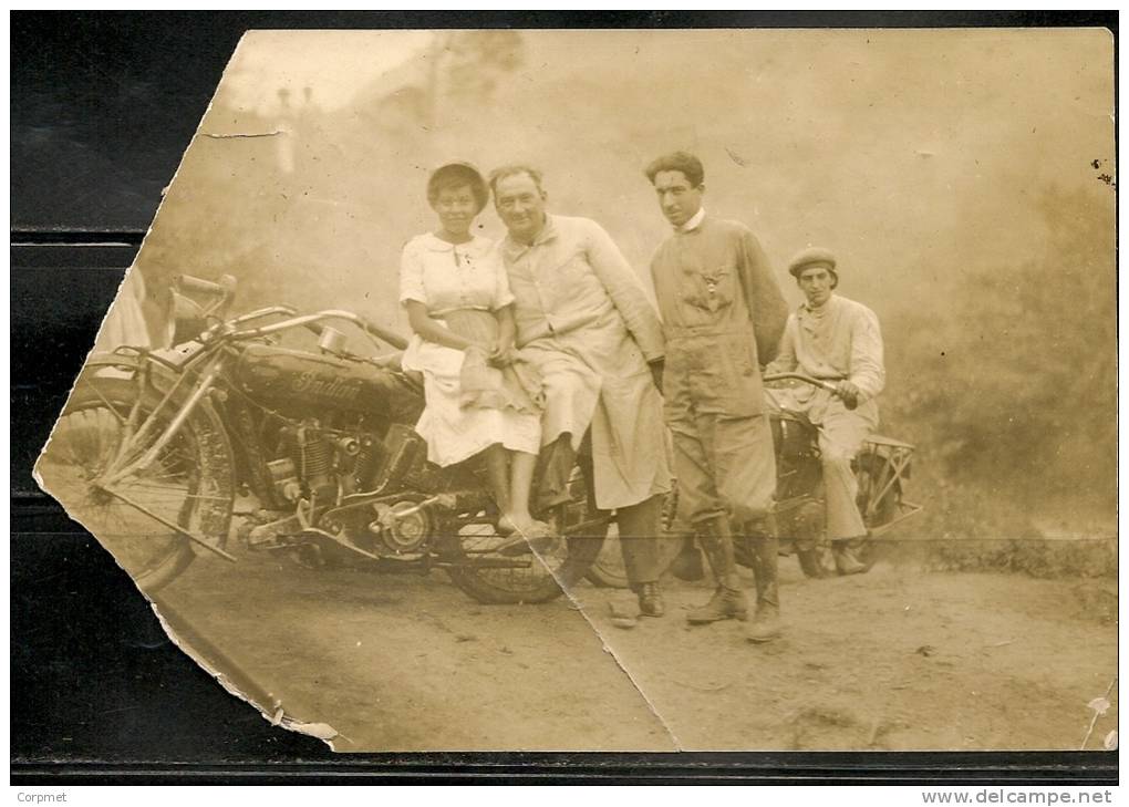 MOTORBIKES - OLD C/1920´s ETHNIC BRAZIL PHOTO - Arthur Photo - RIO Carioca 11 - Poor Condition - Cycling