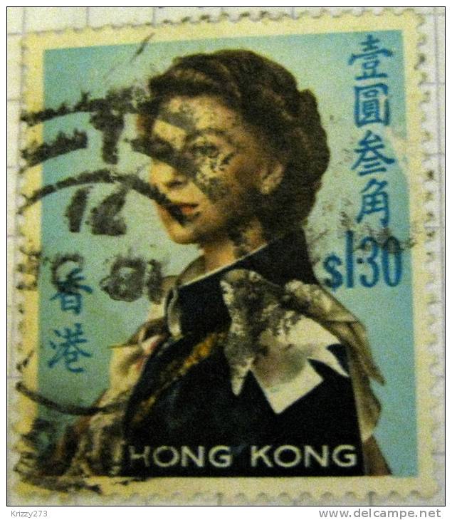 Hong Kong 1962 Queen Elizabeth II $1.30 - Used - Gebruikt