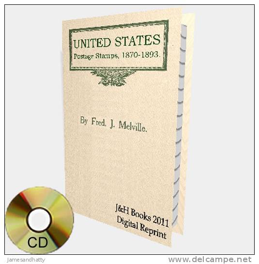 US Stamps 1870-1893 Book Varieties Secret Marks Grille - F. J. Melville - English