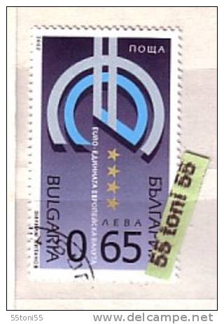 2002 - EURO 1v.- Used/oblitere (O)  BULGARIA / Bulgarie - Oblitérés