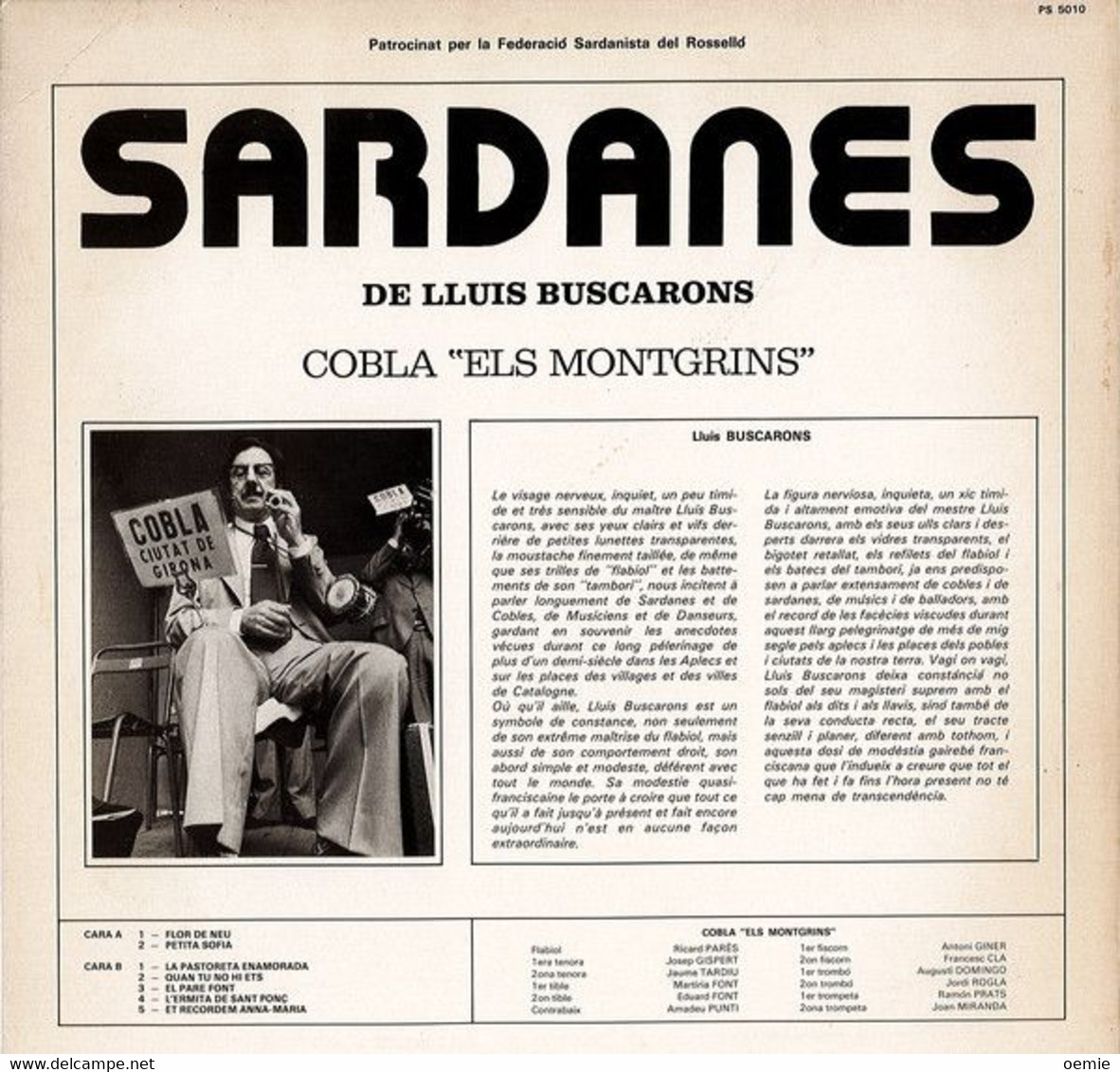 SARDANES °  DE LLUIS BUSCARON  / COBLA MONTGRINS - Other - Spanish Music