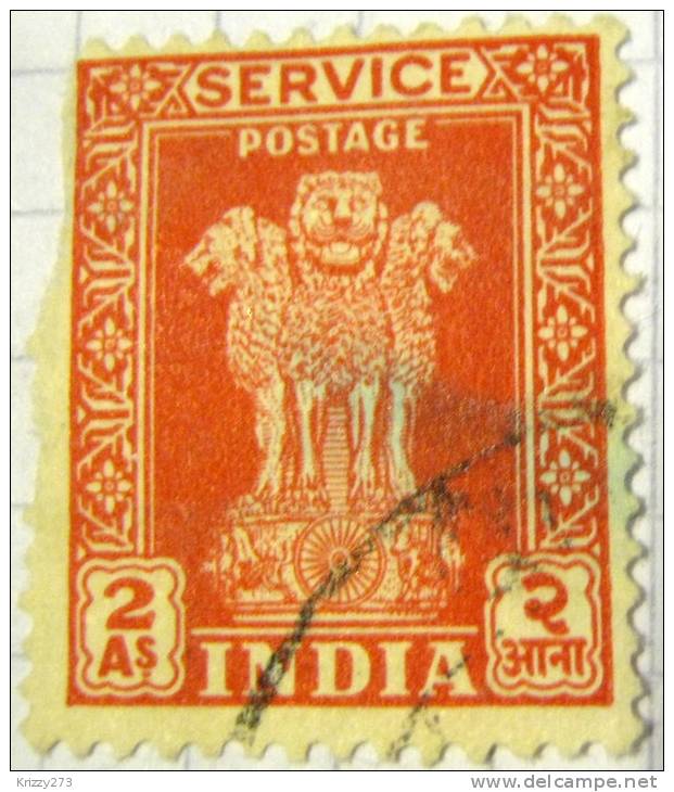 India 1958 Asokan Lion 2as - Used - Neufs