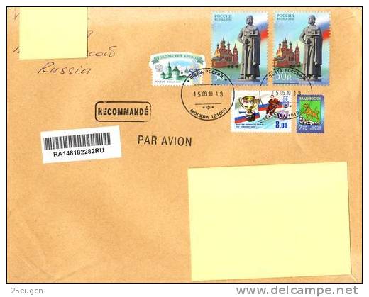 RUSSIA REGISTERED  COVER SENT TO POLAND 2010 - Storia Postale