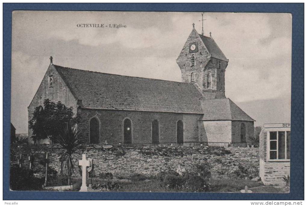 50 MANCHE - CP OCTEVILLE - L'EGLISE - Octeville