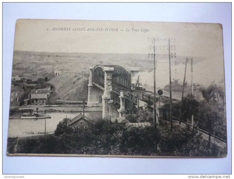 2 Ehs - CPA N°1 - Andrésy-conflans-fin-d'oise - Le Pont Eiffel - [78] Yvelines - Andresy
