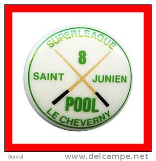 Pin's BILLARD SUPERLEAGUE POOL 8 LE CHEVERNY 87 - Biljart