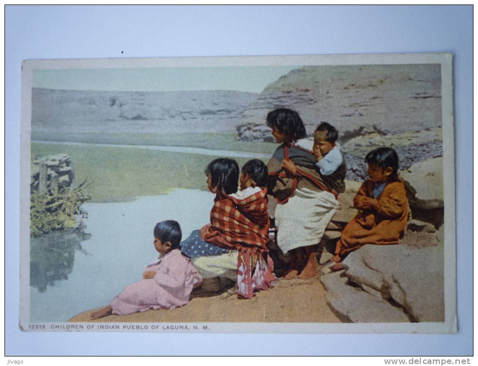 CHILDREN  OF  INDIAN  PUEBLO  OF  LAGUNA  (Carte Couleur) - Autres & Non Classés