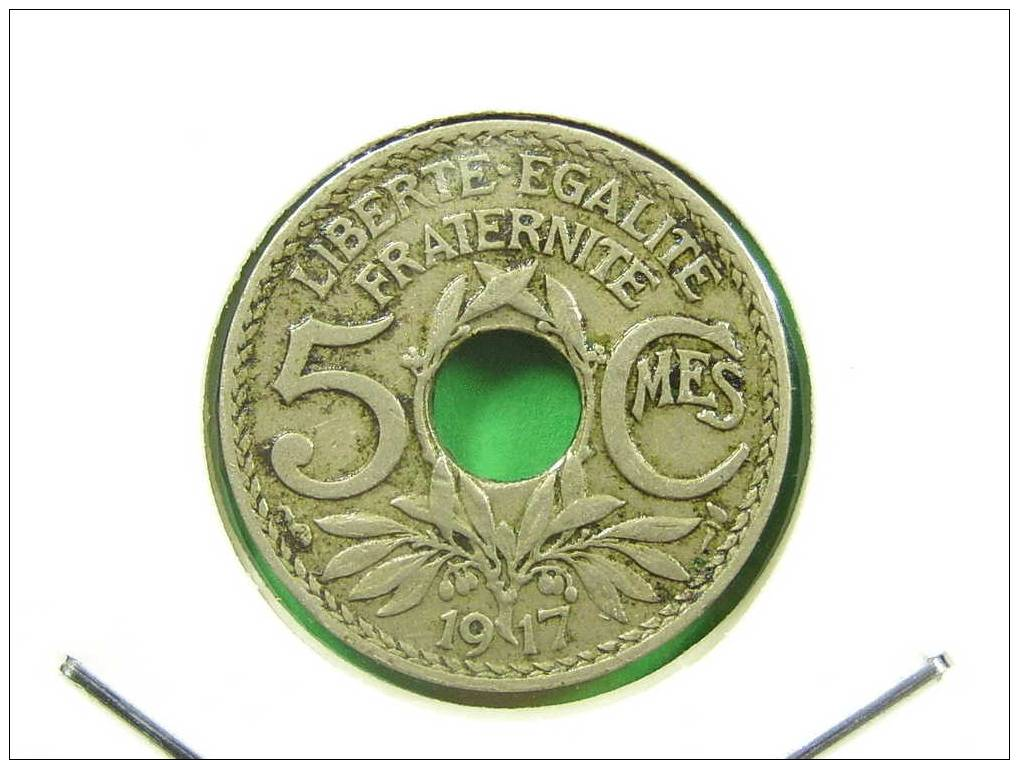 France /	1184 /	Km# 865 /	5 Centimes 1917 / Copper-Nickel - Autres & Non Classés