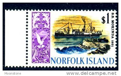 Norfolk Island QEII 1967 Ship ´Morinda´ $1 Definitive, MNH - Norfolk Island