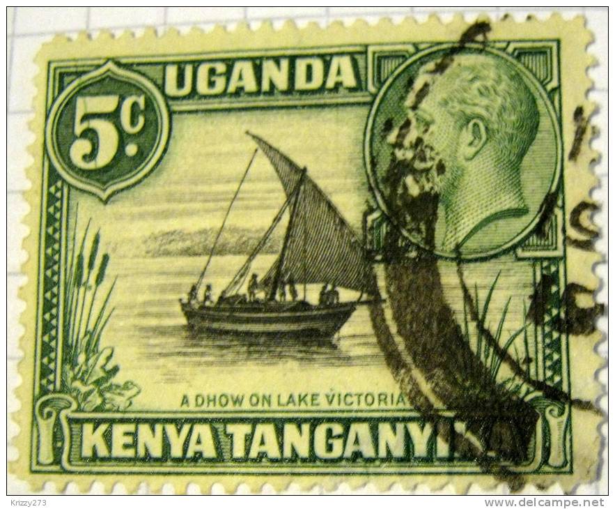 Kenya 1935 Dhow On Lake Victoria 5c - Used - Kenya, Ouganda & Tanganyika