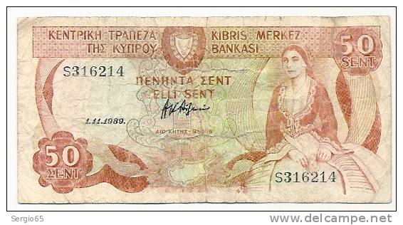 50 Cents - 1989 - Cyprus