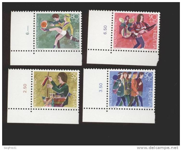 Schweiz ** 1405-1408 Pro Juventute 1989 Eckrand Ungefaltet - Unused Stamps