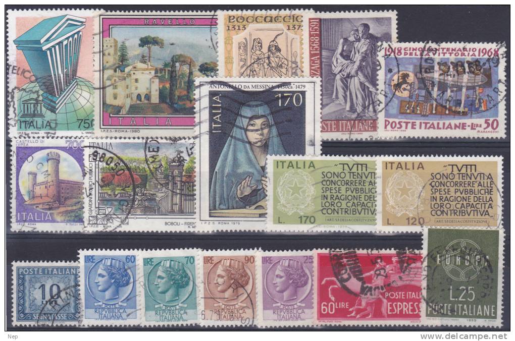 ITALIË - SELECTIE 8 - Gest/Obl/Us - Collections