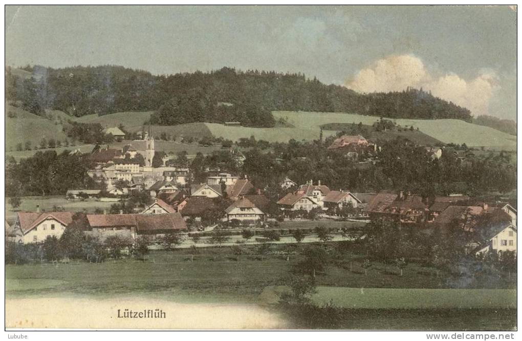 Lützelflüh - Farbige Dorfansicht          1912 - Lützelflüh